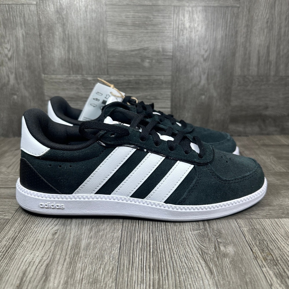Adidas Breaknet Sleek Sneakers Women 5.5 Black Suede Classic Casual NEW IH5466